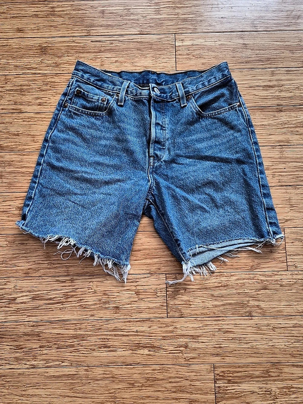 Levi's 501 Denim Cutoff Jean Shorts Waist 28 Blue